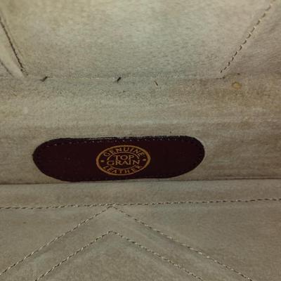 Leather Attache Case with Suede Lining- Approx 17 1/2" x 12 3/4" x 3" Deep (K)