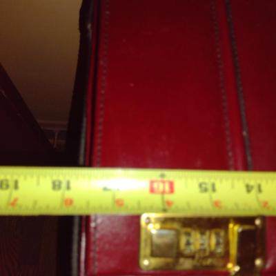 Leather Attache Case with Suede Lining- Approx 17 1/2" x 12 3/4" x 3" Deep (K)