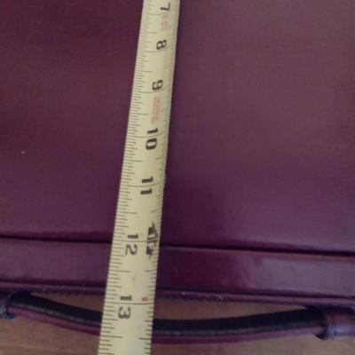 Leather Attache Case with Suede Lining- Approx 17 1/2" x 12 3/4" x 3" Deep (K)