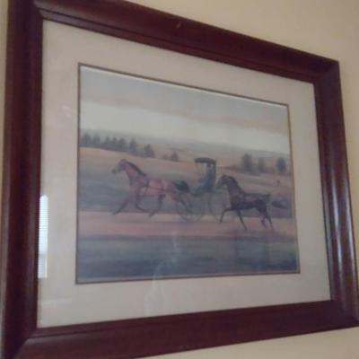 'Yesterday's Challenge' by Judith Zimmers Blinn Signed and Numbered Print Framed Under Glass (K)