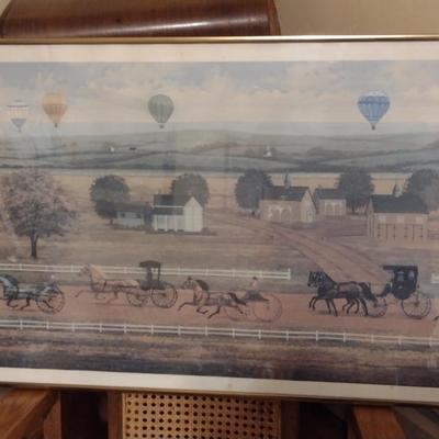'Sunday Speedway' by Judith Zimmers Blinn- Framed Under Glass- Signed and Numbered Print (K)