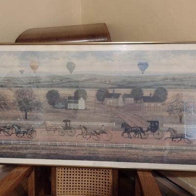 'Sunday Speedway' by Judith Zimmers Blinn- Framed Under Glass- Signed and Numbered Print (K)