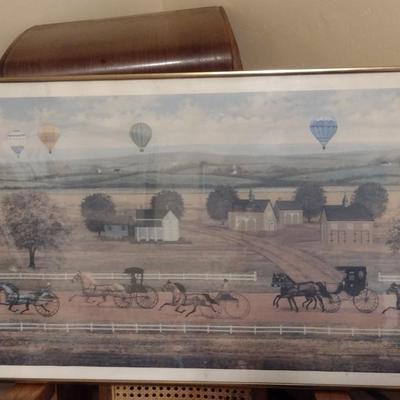 'Sunday Speedway' by Judith Zimmers Blinn- Framed Under Glass- Signed and Numbered Print (K)