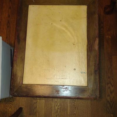 Vintage LegoMatic Wood Frame Folding Table- Approx 20" x 18" x 16" Tall (K)