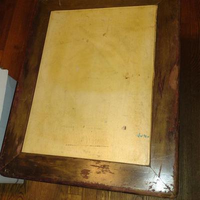 Vintage LegoMatic Wood Frame Folding Table- Approx 20" x 18" x 16" Tall (K)