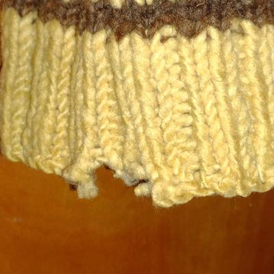 Original Handmade Cowichan Indian Raw Wool Sweater with Zippered Front (K)