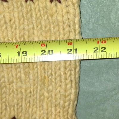 Original Handmade Cowichan Indian Raw Wool Sweater with Zippered Front (K)