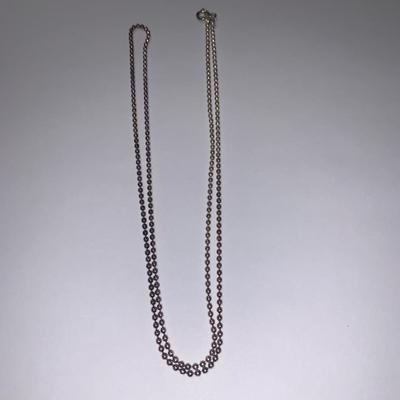 Lot 301: 925 Italy Sterling Silver Ball Chain 24” 5.85gtw