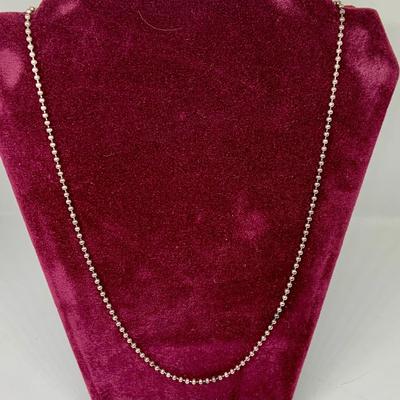 Lot 301: 925 Italy Sterling Silver Ball Chain 24” 5.85gtw