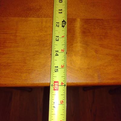 Vintage Wooden Accent/Side Table with Stretcher Shelf- Approx 17 3/4" x 16" x 28 1/4" Tall (K)