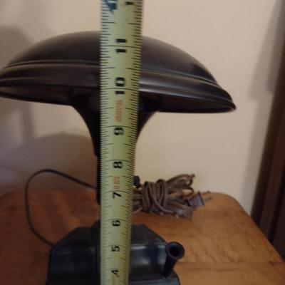 Antique Cast Metal Electric Desk Lamp with Pen Holder- Jos L. Shoemaker, Philadelphia, PA- Approx 11 1/2" Tall (K)