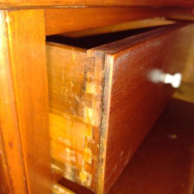 Vintage Wooden Two Over Four Drawer Tall Dresser- Approx 31 1/4" x 18" x 49 1/2" Tall (K)