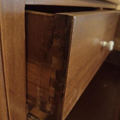 Vintage Wooden Two Over Four Drawer Tall Dresser- Approx 31 1/4" x 18" x 49 1/2" Tall (K)