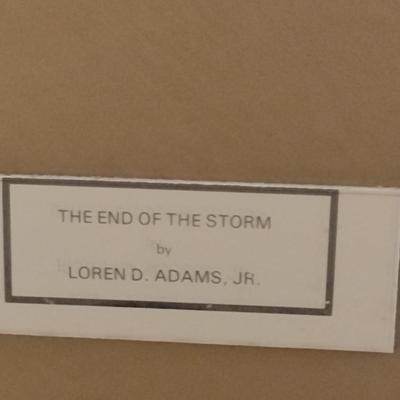'The End of the Storm' by Loren D. Adams, Jr Print- Framed Under Glass- Approx 29 1/2" x 35 1/2" (K)