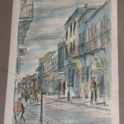 Pair of New Orleans Street Art Prints by Franz Weiss- Framed Under Glass (K)