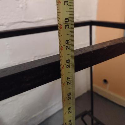 Metal Table/Aquarium Frame with Unattached Wooden Top (K)