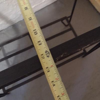 Metal Table/Aquarium Frame with Unattached Wooden Top (K)