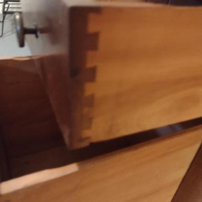 Vintage Wooden Knee Hole Desk- Approx 42 1/2" x 31 3/4" x 30 1/2" (K)