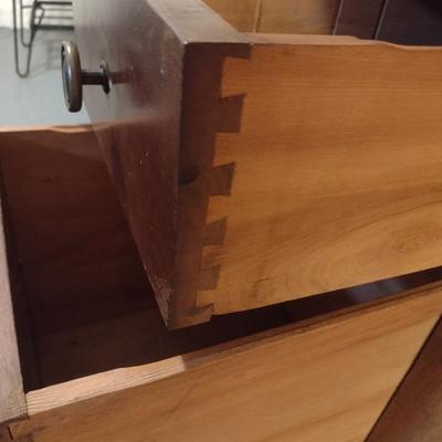Vintage Wooden Knee Hole Desk- Approx 42 1/2" x 31 3/4" x 30 1/2" (K)