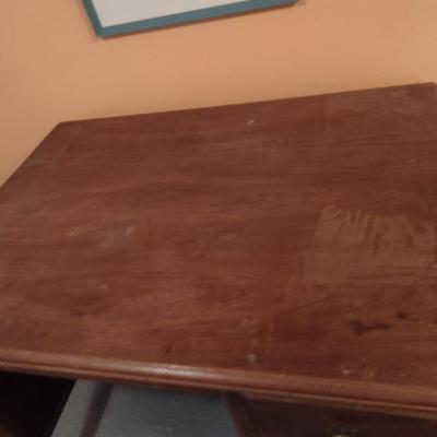 Vintage Wooden Knee Hole Desk- Approx 42 1/2" x 31 3/4" x 30 1/2" (K)