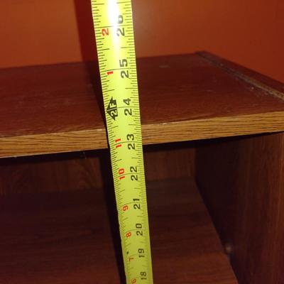 Wood Finish Media Stand- Approx 28" x 14 1/2" x 23 1/2" Tall (K)