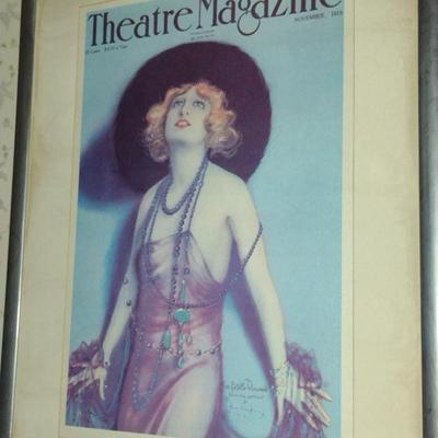 Theatre Magazine Cover Print by Hamilton King- Framed Under Glass- Approx 25 1/2" x 31 1/2" (K)