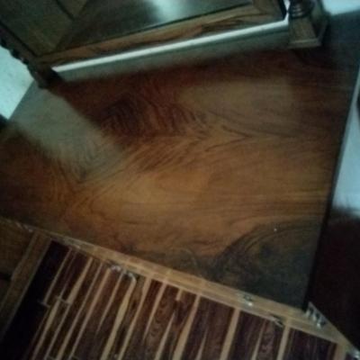 Vintage Wooden Two Over Two Drawer Dresser with Mirror and Barley Twist Accents- Approx 43" Wide (K)
