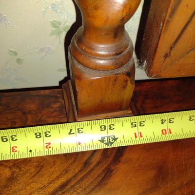 Vintage Wooden Two Over Two Drawer Dresser with Mirror and Barley Twist Accents- Approx 43" Wide (K)
