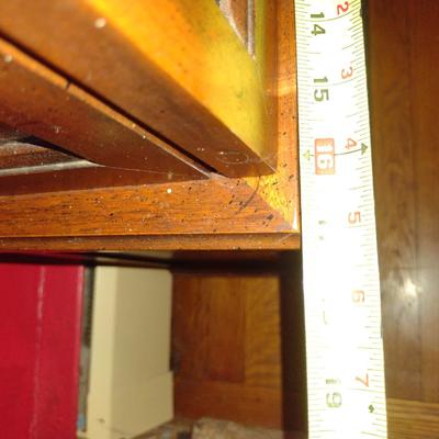 Wood and Glass Curio/Display Cabinet- Approx 17" x 11 1/2" x 67" Tall (K)