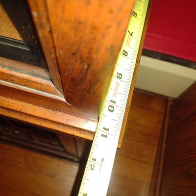 Wood and Glass Curio/Display Cabinet- Approx 17" x 11 1/2" x 67" Tall (K)