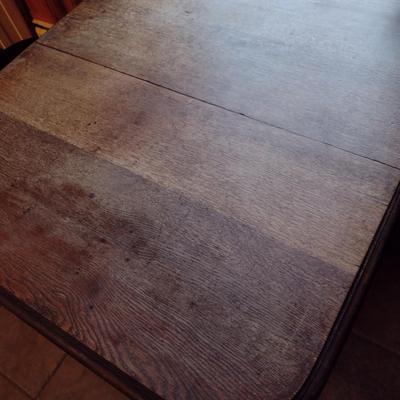 Antique Oak Table- Approx 44" x 41" x 28 1/2" Tall (K)