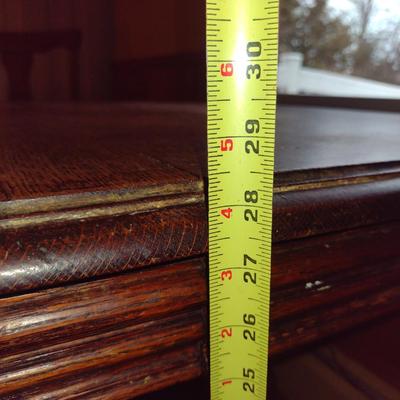 Antique Oak Table- Approx 44" x 41" x 28 1/2" Tall (K)