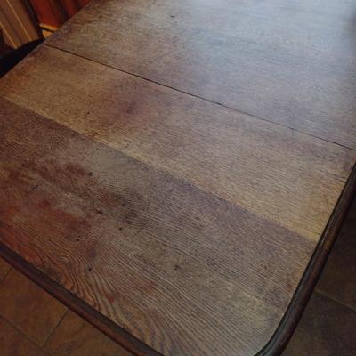 Antique Oak Table- Approx 44" x 41" x 28 1/2" Tall (K)
