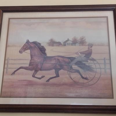 'Grandad's Favorite' by Judith Zimmers Blinn- Signed and Numbered Print Framed Under Glass- #247/950 (K)