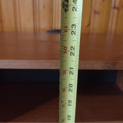 Wood Finish Media Stand with Adjustable Shelf (K)