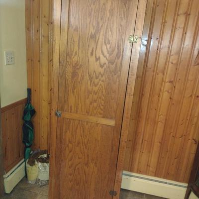 Wooden Storage Cabinet- Approx 23 1/2" Wide, 17 1/2" Deep, 72" Tall (K)
