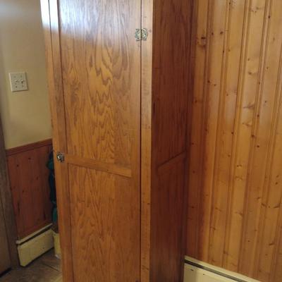 Wooden Storage Cabinet- Approx 23 1/2" Wide, 17 1/2" Deep, 72" Tall (K)