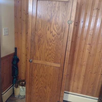 Wooden Storage Cabinet- Approx 23 1/2" Wide, 17 1/2" Deep, 72" Tall (K)