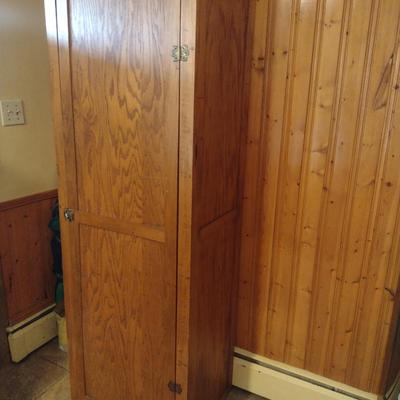 Wooden Storage Cabinet- Approx 23 1/2" Wide, 17 1/2" Deep, 72" Tall (K)