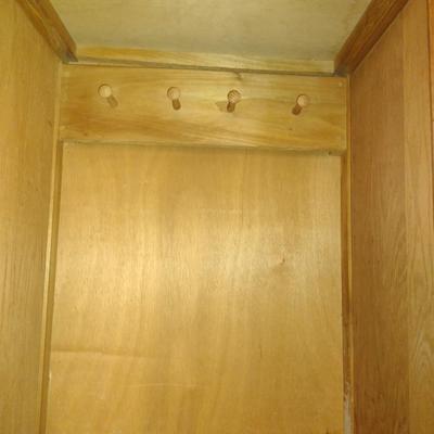 Wooden Storage Cabinet- Approx 23 1/2" Wide, 17 1/2" Deep, 72" Tall (K)