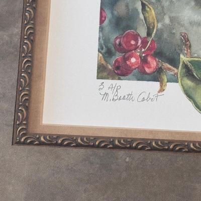 Mockingbird with Berries Print by M. Booth Cabot (LR-DZ)