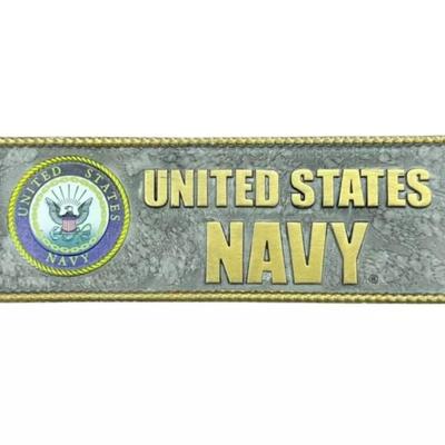 Officially Licensed United States Navy Desk Plaque Ceramic 3”X 8” by Spoontiques