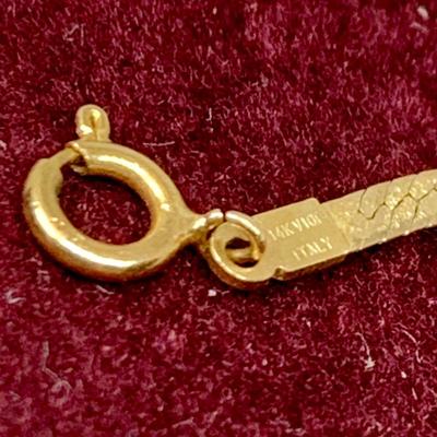 Lot 307: 14k V10T Italy Tri-Colored Gold7”Chain 2.08 Twg