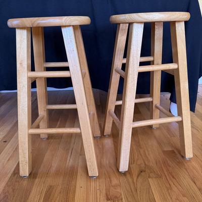 Pair of Solid Wood John Thomas Stools (DR-BM)