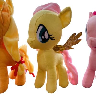 Lot of 4 x My Little Pony Series 9” Stuffed Toys - Apple Jack, FlutterShy, Pinkie Pie & Rarity Unicorn
