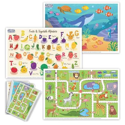 40 Pack Waterproof Disposable Placemats for Baby, Place mats for Kids, Toddler - Kids Placemats for Dining Table Tyke, Restaurants, and...