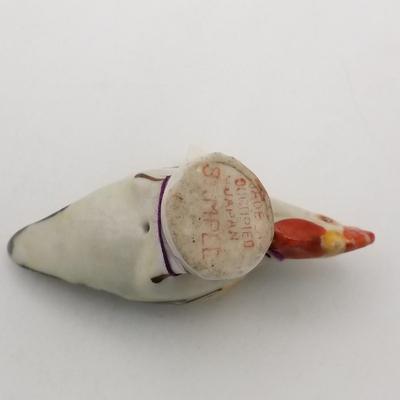 Lot of 8 Vintage Glass / Ceramic Chicken Hen Rooster Duck Bird Lids Figurines Made In Japan Sample 19th 20th Century Painted Folk Art...