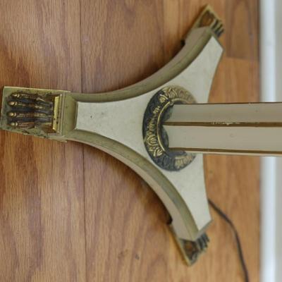 STIFFEL Vintage Brass Floor Lamp with Center Table