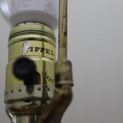 STIFFEL Vintage Brass Floor Lamp with Center Table