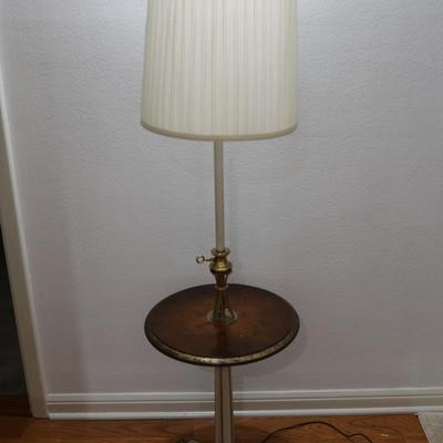 STIFFEL Vintage Brass Floor Lamp with Center Table
